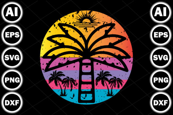 Retro Vintage Circle T-shirt Design